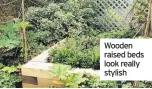  ??  ?? Wooden raised beds look really stylish