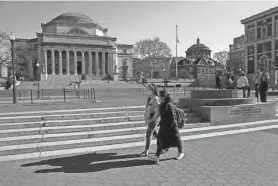  ?? SHANNON STAPLETON/REUTERS ?? Columbia University in New York has decided to forego its usual large commenceme­nt ceremony in favor of smaller “school-level ceremonies” after campus protests over Israel’s war in Gaza.