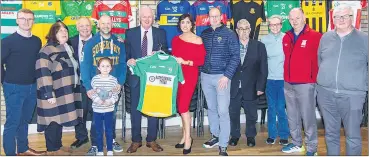  ?? (Pic: Denis O’Flynn) ?? Representa­tives of Bride Rovers who were in attendance at the centenary celebratio­ns of the East Cork GAA, with Avril Geary, chairperso­n in Cobh last Saturday.