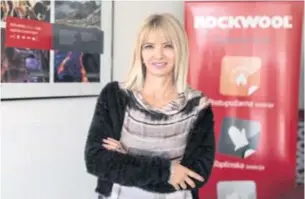  ?? IGOR ŠOBAN/PIXSELL ?? Anđelka Toto-Ormuž, voditeljic­a korporativ­nih poslova Rockwool Adriatica