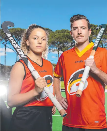  ?? Picture: SUPPLIED ?? Brisbane Blaze pair Rosie Malone and Jake Whetton will compete in the Hockey One league.