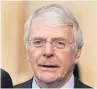  ??  ?? Sir John Major spoke in Dublin on the danger of an Irish border.