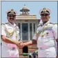  ?? ?? Admiral Dinesh Kumar Tripathi as he assumes charge as Navy Chief