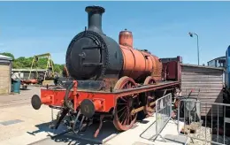  ?? BEN JACKSON ?? Metropolit­an Railway No. 1: As detailed in SR508, the Quainton Railway Society’s celebrity 0-4-4T is now under overhaul at the Buckingham­shire Railway Centre, where this picture shows it in June, ready for a boiler lift.