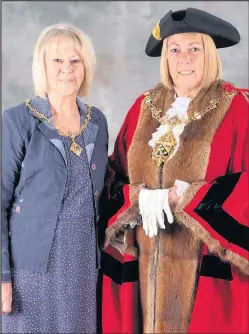  ??  ?? ■ The Mayor of Charnwood, Coun Brenda Seaton (right) and Mayoress, Helen Johnson (left)
■