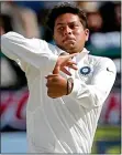  ??  ?? DREAM DEBUT: Kuldeep Yadav has four wickets