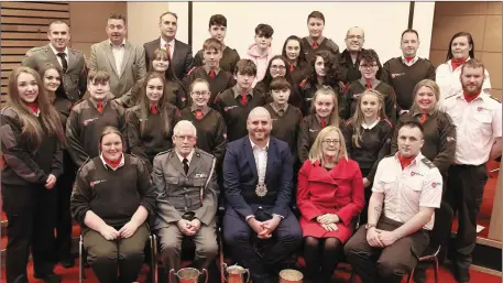  ??  ?? Pictured are members of the Order of Malta at a reception hosted by Mayor of the Borough District of Sligo, Cllr Gino O’Boyle at County Hall, Riverside. Also pictured are Deputy Marc MacSharry, Cllr Thomas Healy, Cllr Chris MacManus and Cllr Rosaleen O’Grady.