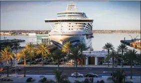  ?? HOWARD LIPIN/SAN DIEGO UNION-TRIBUNE ?? Princess Cruise Line ship, Ruby Princess makes a port call in San Diego. The Port of San Diego is the most recent victim of ransomware cyber attacks, according to an indictment.