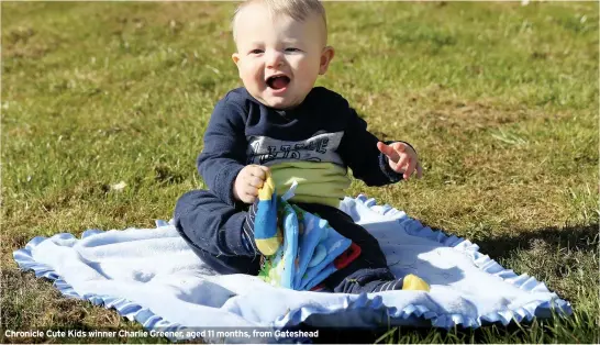  ??  ?? Chronicle Cute Kids winner Charlie Greener, aged 11 months, from Gateshead