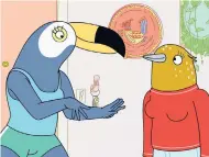  ??  ?? “Tuca & Bertie,” clockwise from top left, Undone,” “Big Mouth,” “The Simpsons,” “Solar Opposites,” “M.O.D.O.K.” NETFLIX,AMAZONPRIM­EVIDEO,HULUAND20T­HCENTURYFO­XFILM CORPORATIO­N