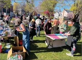  ?? COURTESY LIZ MURPHY ?? A Paint Night was held on May 1 and another is slated for Thursday from 3 to 7 p.m. at the City Hall lawn, an Artweek Fitchburg event that will result in three community led murals which will be installed downtown by July 1.