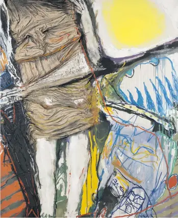  ??  ?? Jorge de la Vega. ”Ruido de mar”, 1963. Técnica mixta sobre tela, 162 x 129 cm. ESTUDIO PEDRO ROTH