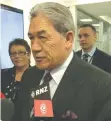 ?? Photo: RNZ ?? New Zealand First leader Winston Peters.