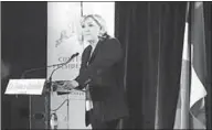  ??  ?? De extreemrec­htse Franse presidents­kandidate Marine Le Pen. (Foto: brecorder.com)