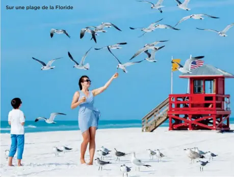  ??  ?? Sur une plage de la Floride