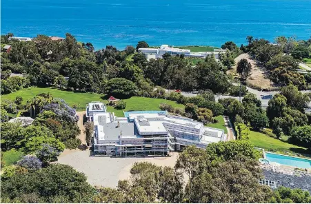  ??  ?? Retired basketball star Kevin Garnett is shooting for $19.9 million US for his unfinished mansion in Malibu.