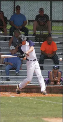  ?? Terrance Armstard/News-Times ?? Making contact: In this file photo, Chase Brumley of the El Dorado Drillers swings at a pitch during a game at Robert McKinnon Park at Parkers Chapel during the 2019 season.