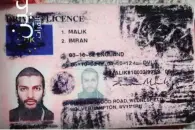  ??  ?? The licence: Thrown from a vehicle in Syria