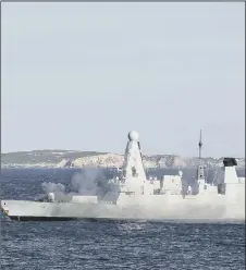  ??  ?? UNINHABITE­D ISLAND Carrier Strike Group ships