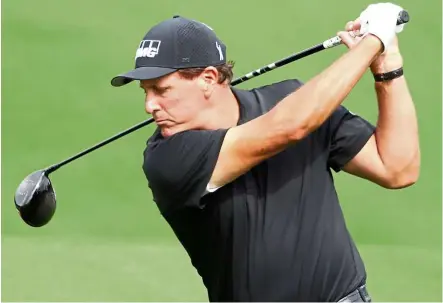  ?? — AFP ?? Still going strong: Phil Mickelson, seen here playing at last week’s US Masters, is among the five per cent left-handed golfers in the world.