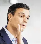  ??  ?? Unter Pedro Sánchez spaltet die Sozialisti­sche Partei. sich