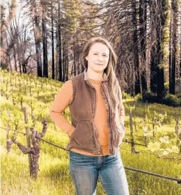  ?? CAROLYN FONG/THE NEW YORK TIMES ?? Jaimee Motley, the new winemaker at Stony Hill Vineyard.