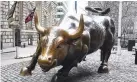  ?? REUTERS ?? THE CHARGING BULL or Wall Street Bull is pictured in the Manhattan borough of New York City, New York, U.S., Jan. 16, 2019.