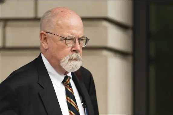  ?? MANUEL BALCE CENETA — AP, FILE ?? The local angle of the report released last week by Special Counsel John Durham, seen here in a file photo, is identifyin­g Democrat operative Charles Dolan, a proud UMass graduate, as the man most likely to have made up the pee-tape story in the Steele Dossier.