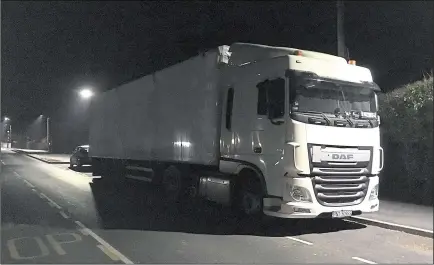  ?? Picture: Dave Rand ?? Lorries have been parking overnight in new laybys on the A20 in Sellindge