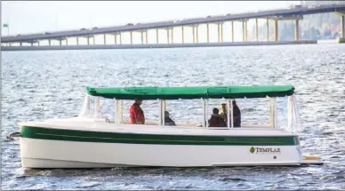  ?? Special to The Daily Courier ?? Kelowna-based Templar Marine has launched its first plug-in electric boat, the 26-foot Templar Cruiser.