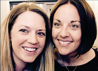  ??  ?? ROMANCE: Kezia Dugdale, right, poses with Nationalis­t partner Jenny Gilruth yesterday