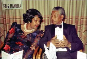  ??  ?? RETRO WESTERN CHIC: maWinnie Madikizela-Mandela and Nelson Mandela.