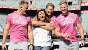  ?? PICTURE: ZANELE ZULU/AFRICAN NEWS AGENCY (ANA) ?? TEAM MOM: Dan, Rob and Jean-Luc du Preez are ready to celebrate Mother’s Day tomorrow with their mother, Sonja.