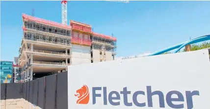  ?? Photo / Getty Images ?? Fletcher Building fell 2 per cent to $6.90.