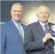  ?? RICHARD W. RODRIGUEZ/AP ?? Owner Jerry Jones, right, and his Dallas Cowboys hosted the first draft in an NFL stadium and it went off without a hitch.