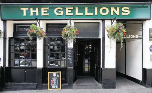  ??  ?? BEERING UP: Gellions landlord Rory Munro said it would be ‘business as usual’ for the bar, with ‘a restructur­ing of the business’