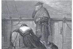  ?? ?? Crofters, victims of the Highland clearances, which began today in 1814, take a last look at home as they leave on a ship