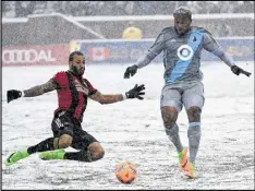  ?? HANNAH FOSLIEN / GETTY IMAGES ?? Atlanta United easily won 6-1 last Sunday, even in the snow, against Minnesota United, who are also an expansion team.