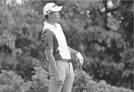  ?? [ADAM CAIRNS/DISPATCH PHOTOS] ?? Collin Morikawa, watching his tee shot on No. 14 during the first round of the Memorial Tournament on Thursday, struggled to a 4-over-par 76. He won the Workday Charity Open at Muirfield Village Golf Club.