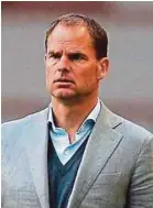  ??  ?? Frank de Boer