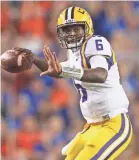  ?? CRYSTAL LOGIUDICE, USA TODAY SPORTS ?? LSU’s Brandon Harris has passed for 812 yards and six touchdowns with no intercepti­ons this season.