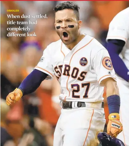  ?? RONALD MARTINEZ/GETTY IMAGES ?? Since arriving in the majors in July 2011, José Altuve has appeared in six All-Star Games, won the American League MVP award in 2017 and won a Gold Glove in 2015. He entered Friday a career .316 hitter who helped the Astros rebuild and win a World Series title last season.