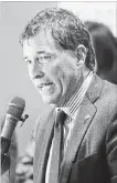  ?? JAY LAPRETE THE ASSOCIATED PRESS ?? Troy Balderson, Republican candidate for Ohio's 12th Congressio­nal District, speaks during an election night party Tuesday in Newark, Ohio.