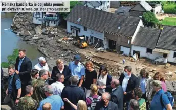  ?? FOTO: CHRISTOF STACHE/ REUTERS ?? Nemška kanclerka je obljubila pomoč pri okrevanju.