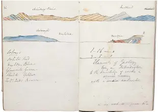  ??  ?? Above: One of Sir Charles Lyell’s notebooks. Below: Sir Charles.