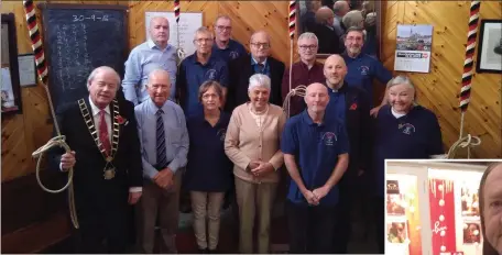  ??  ?? The St Peter’s bell ringers, Mayor Frank Godfrey, Bobby Rusk, Liz Manville, Doris Rusk, Paddy Dunne, Rev Iain Jaimeson, Martha Waller. Back L-R Martin Smith, Derek Waller, Willie Newman, David Taylor, Maurice O’Reilly, Tom Murphy