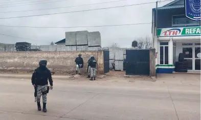  ?? ESPECIAL ?? Tras los hechos, el Ejército y la Guardia Nacional vigilan las calles de Guachochi