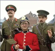  ??  ?? Stephen Fry as General Melchett, Tony Robinson as Baldrick and Rowan Atkinson as Blackadder Picture: PA