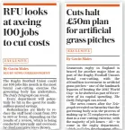  ??  ?? On top of the game: has set the agenda in its coverage of the RFU’S financial travails