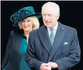  ?? CHRIS JACKSON GETTY IMAGES ?? In Britain, King Charles III and Queen Camilla attended an Easter service at Windsor Castle on Sunday in his most significan­t public outing since being diagnosed with cancer last month.